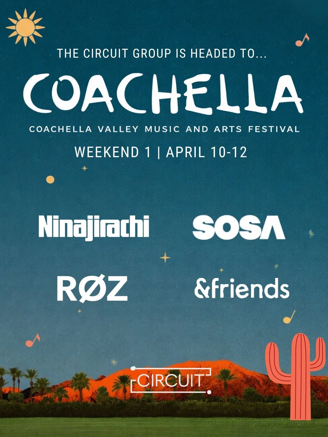 It&rsquo;s that time of year again&hellip; catch us in the desert for weekend one @coachella 🌵🎡