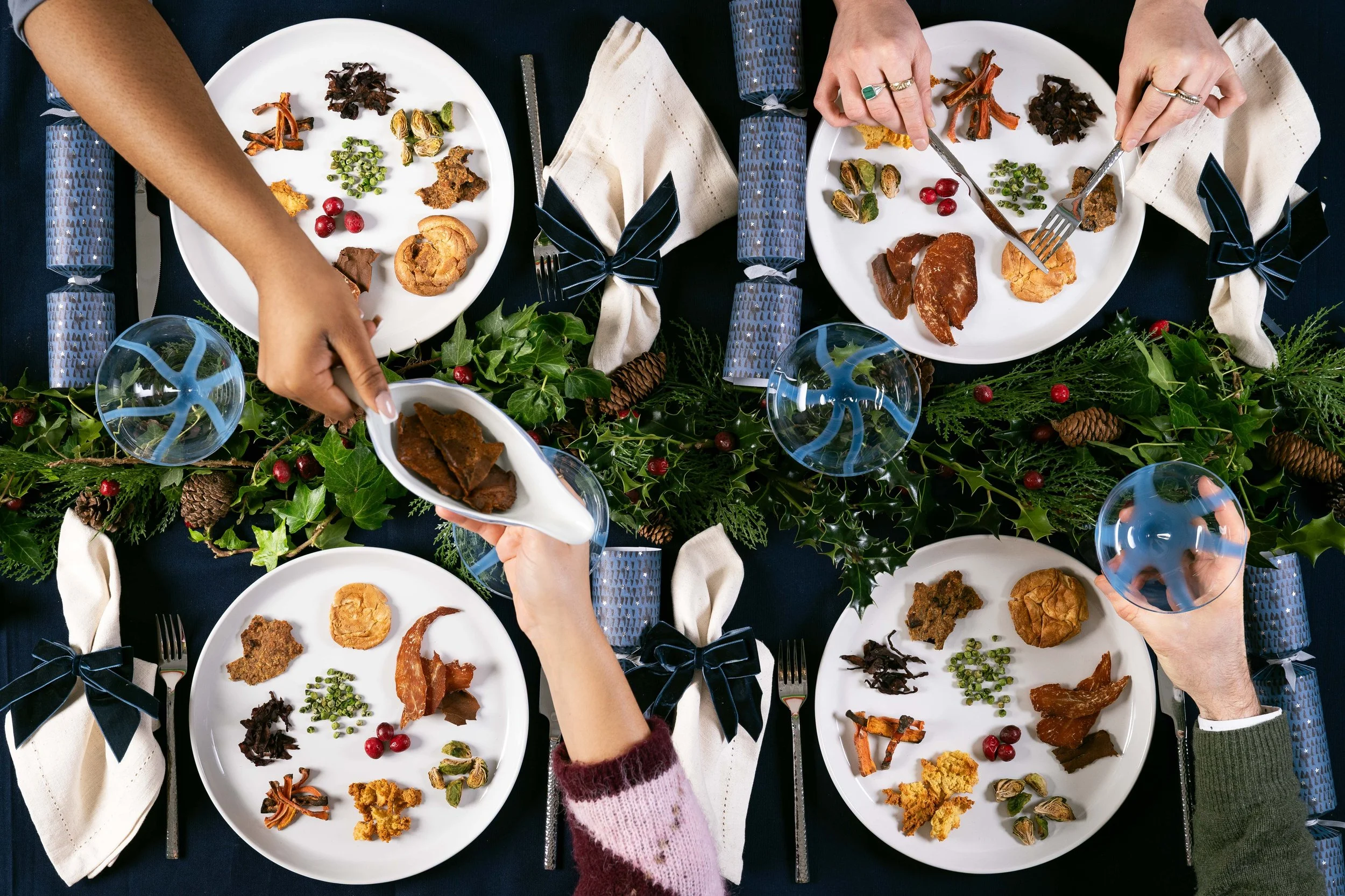 The dehydrated Christmas dinner Mischief and WaterAid created to raise awareness of those going without clean water over the holidays. 