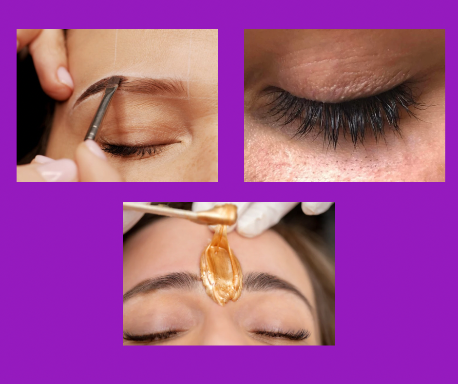 Brow shape, brow tint and lash tint