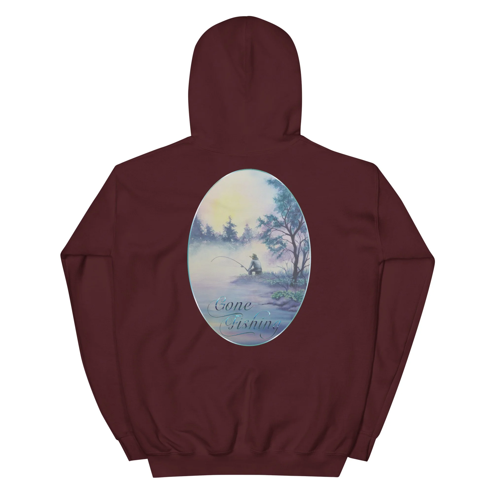 Mans Hoodie Gone Fishing