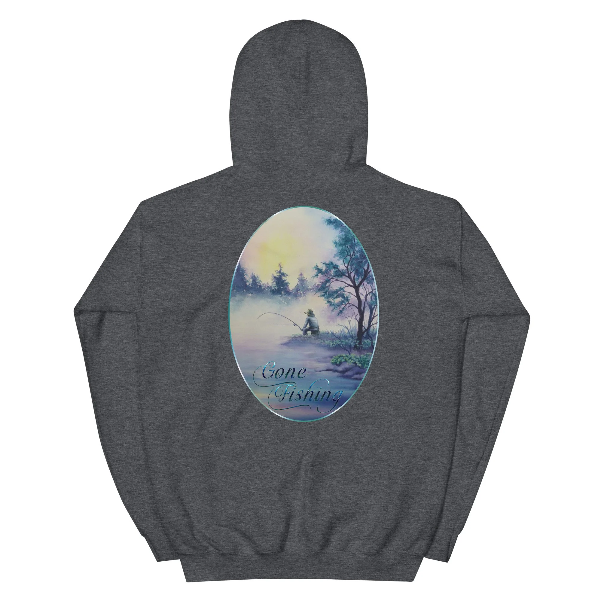Mans Hoodie Gone Fishing