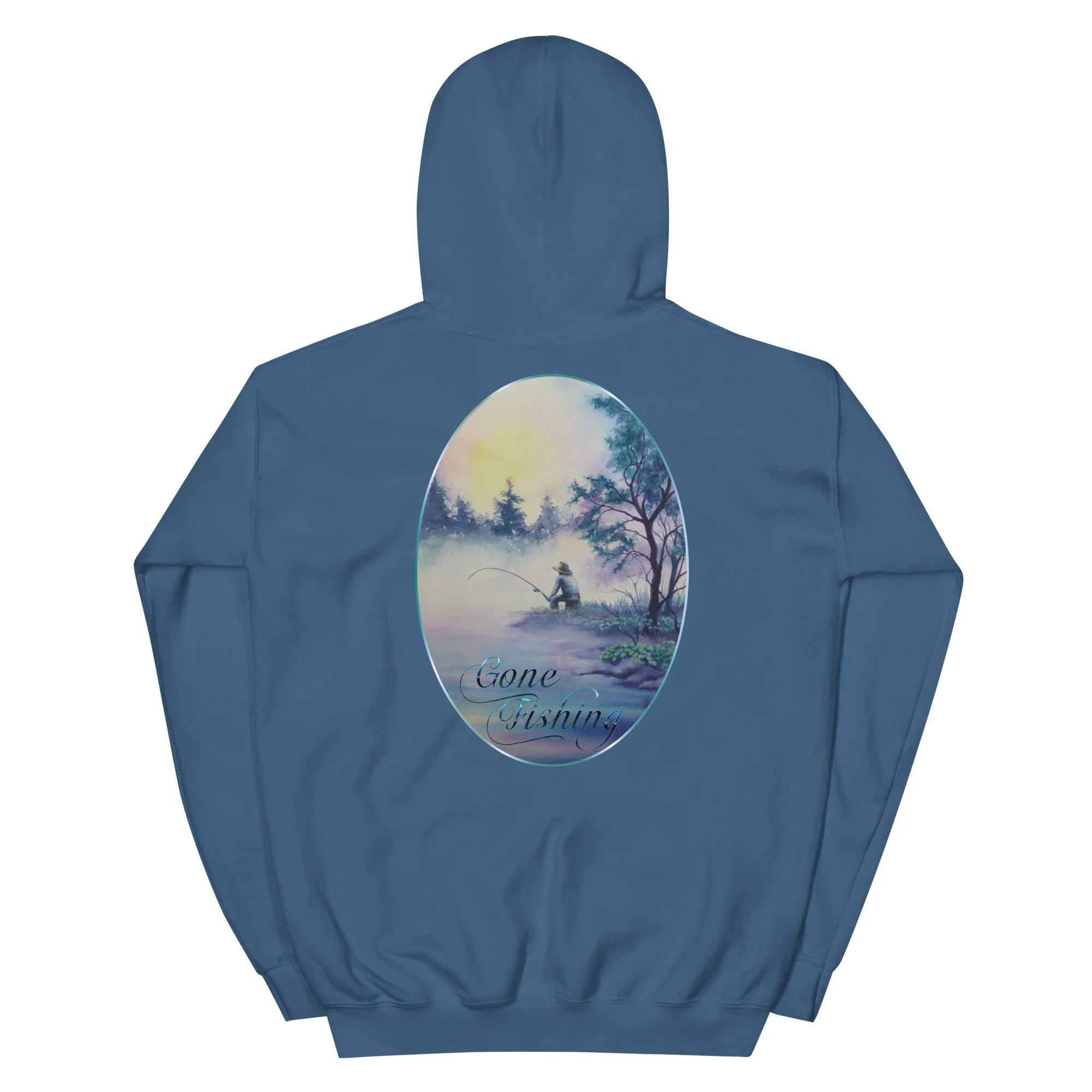 Mans Hoodie Gone Fishing