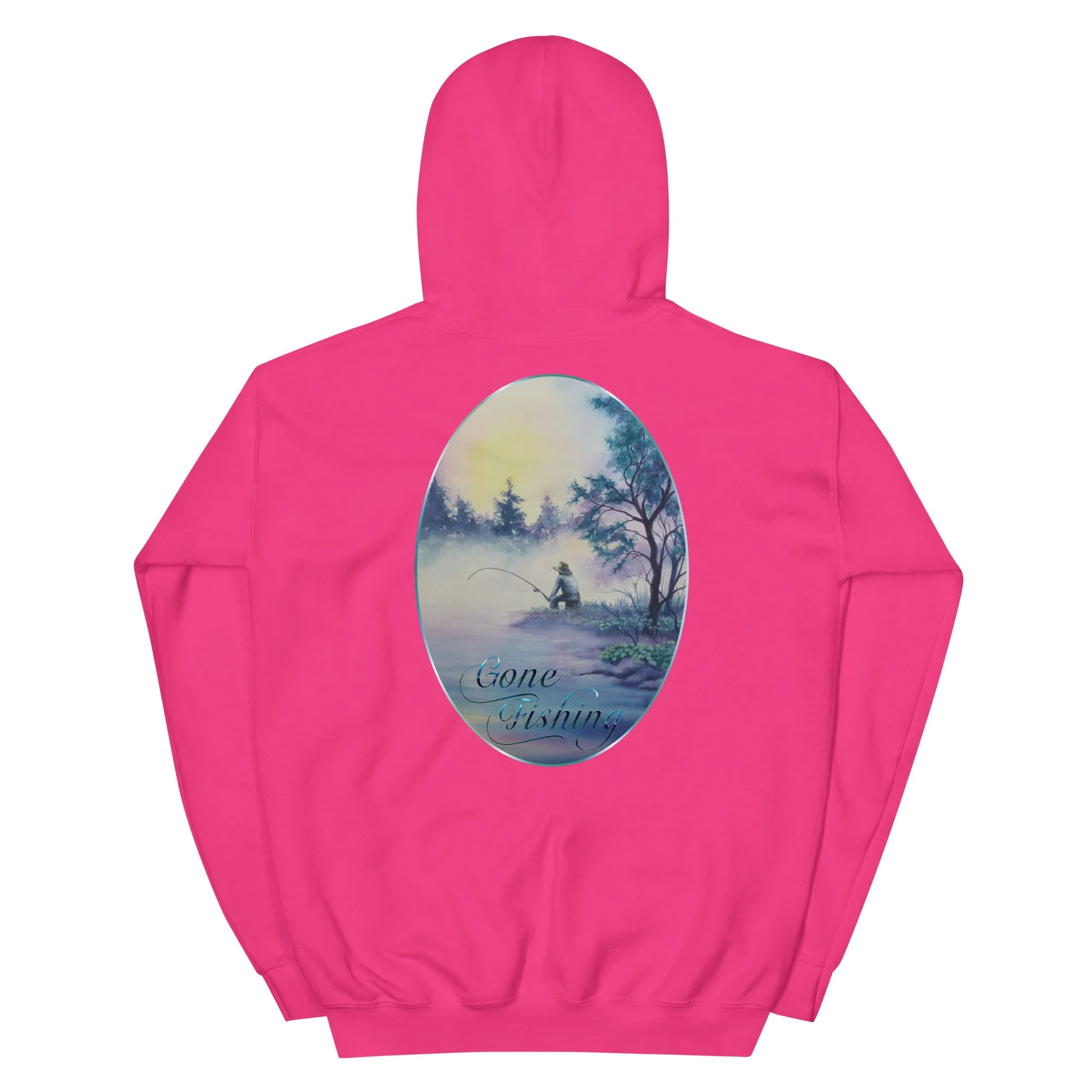 Mans Hoodie Gone Fishing