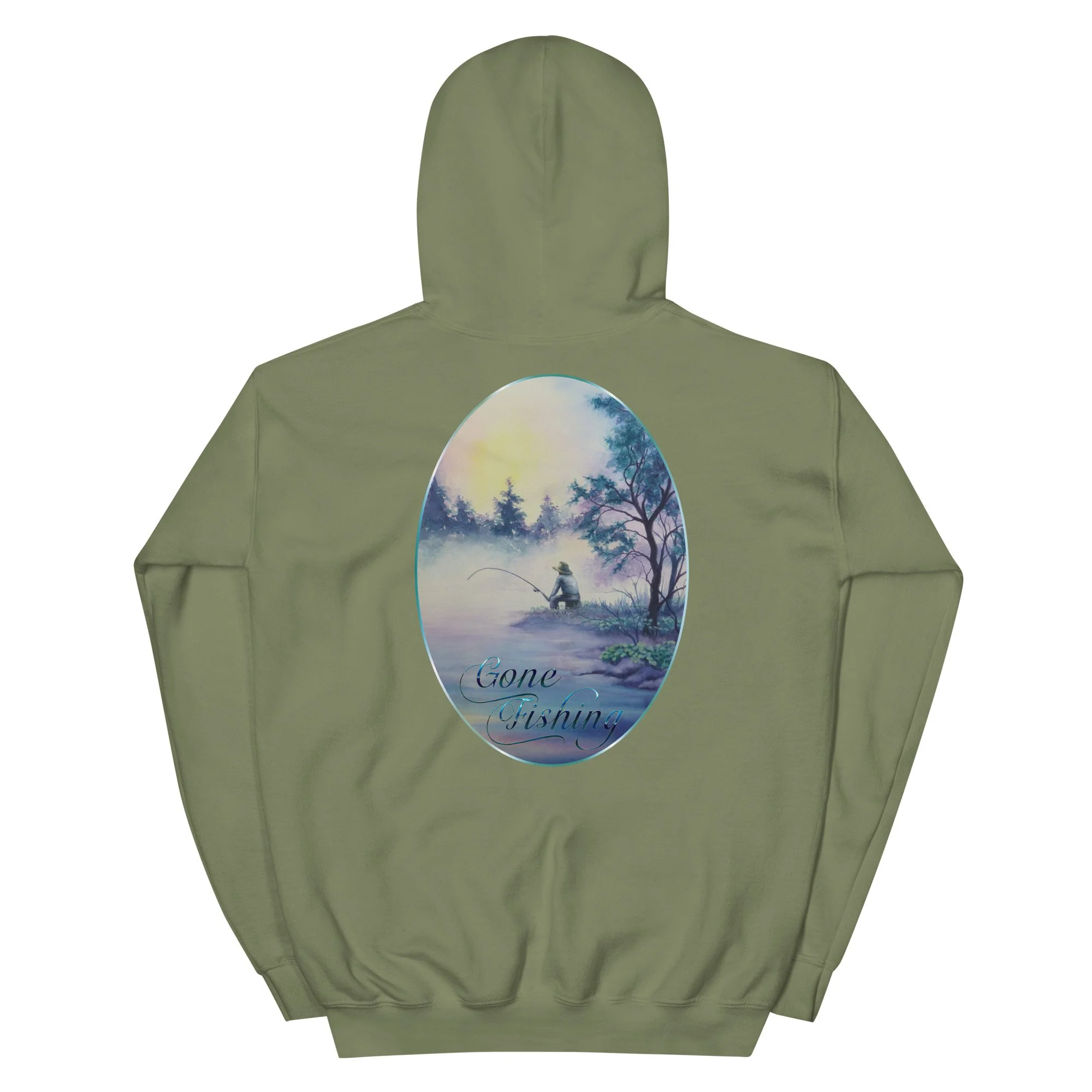 Mans Hoodie Gone Fishing