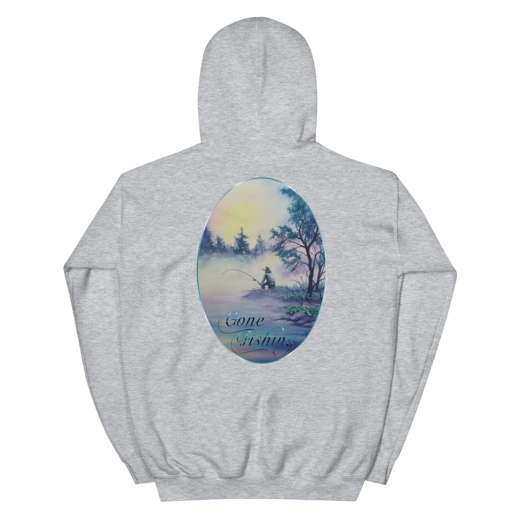 Mans Hoodie Gone Fishing