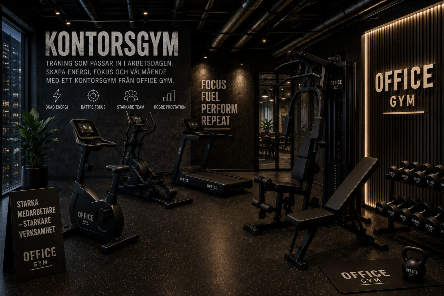 Varför är det bra med gym på kontor till anställda?