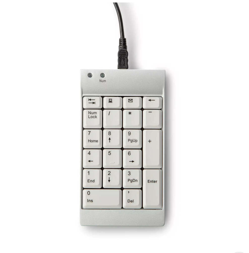 Number slim keyboard silver