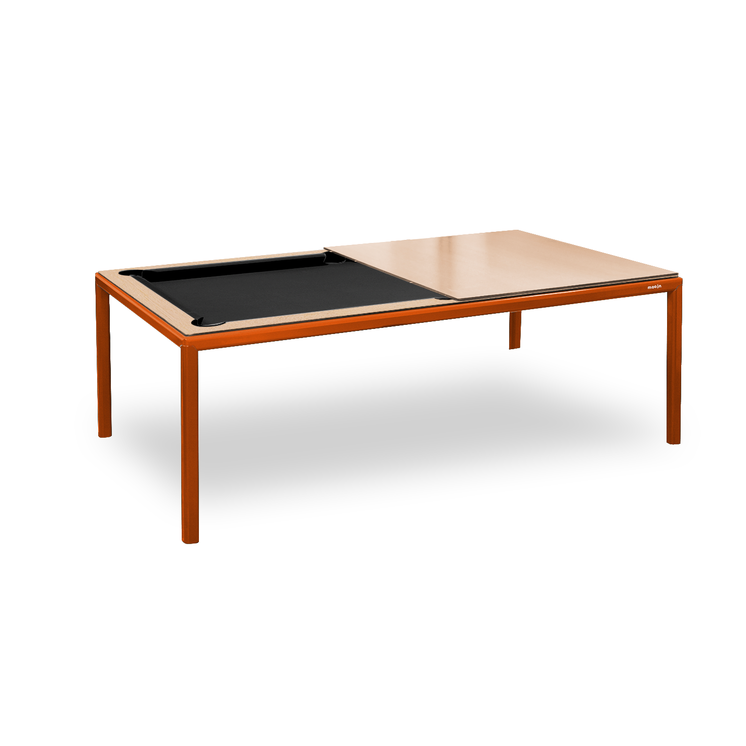 slim pool table terracotta black.png
