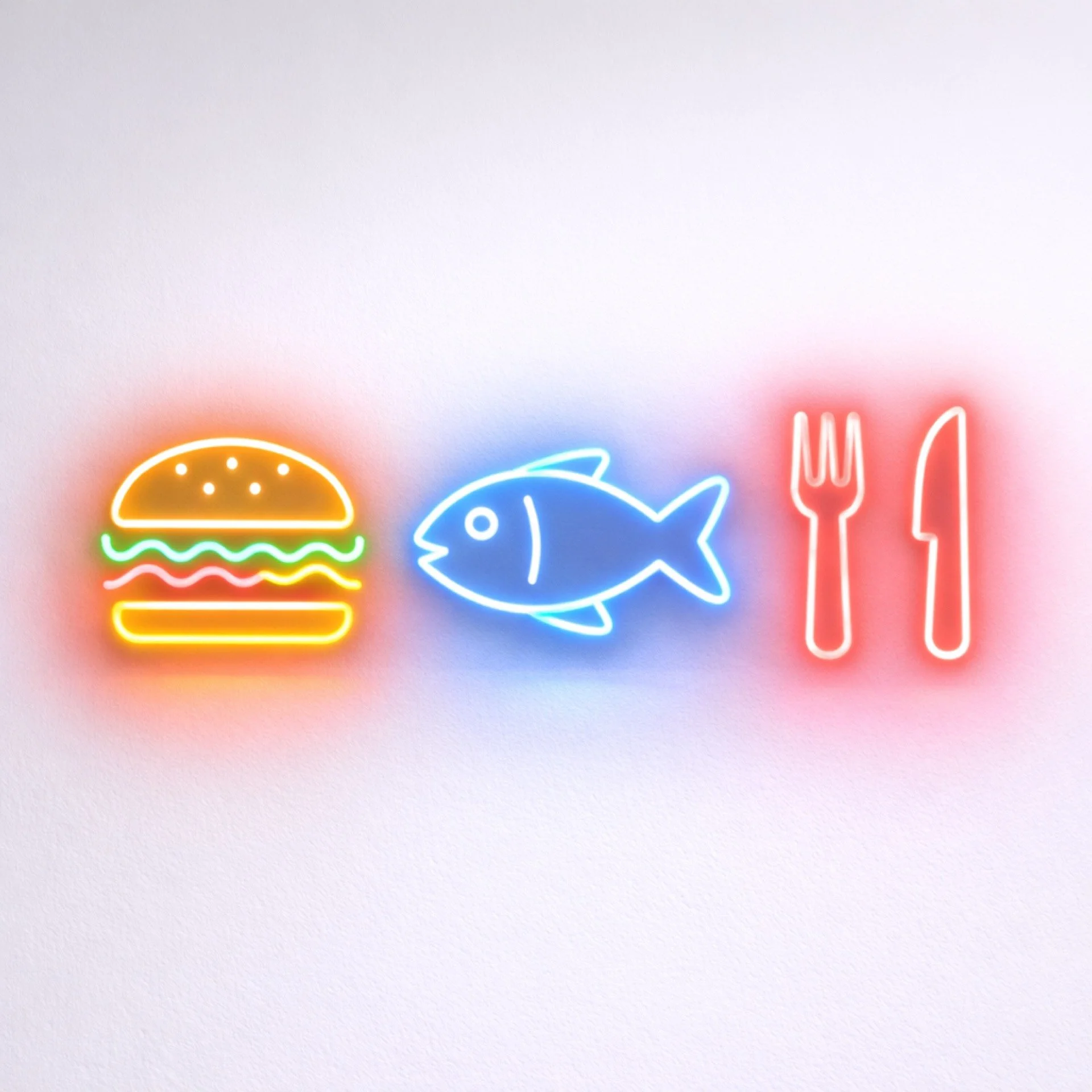 Neon food signs