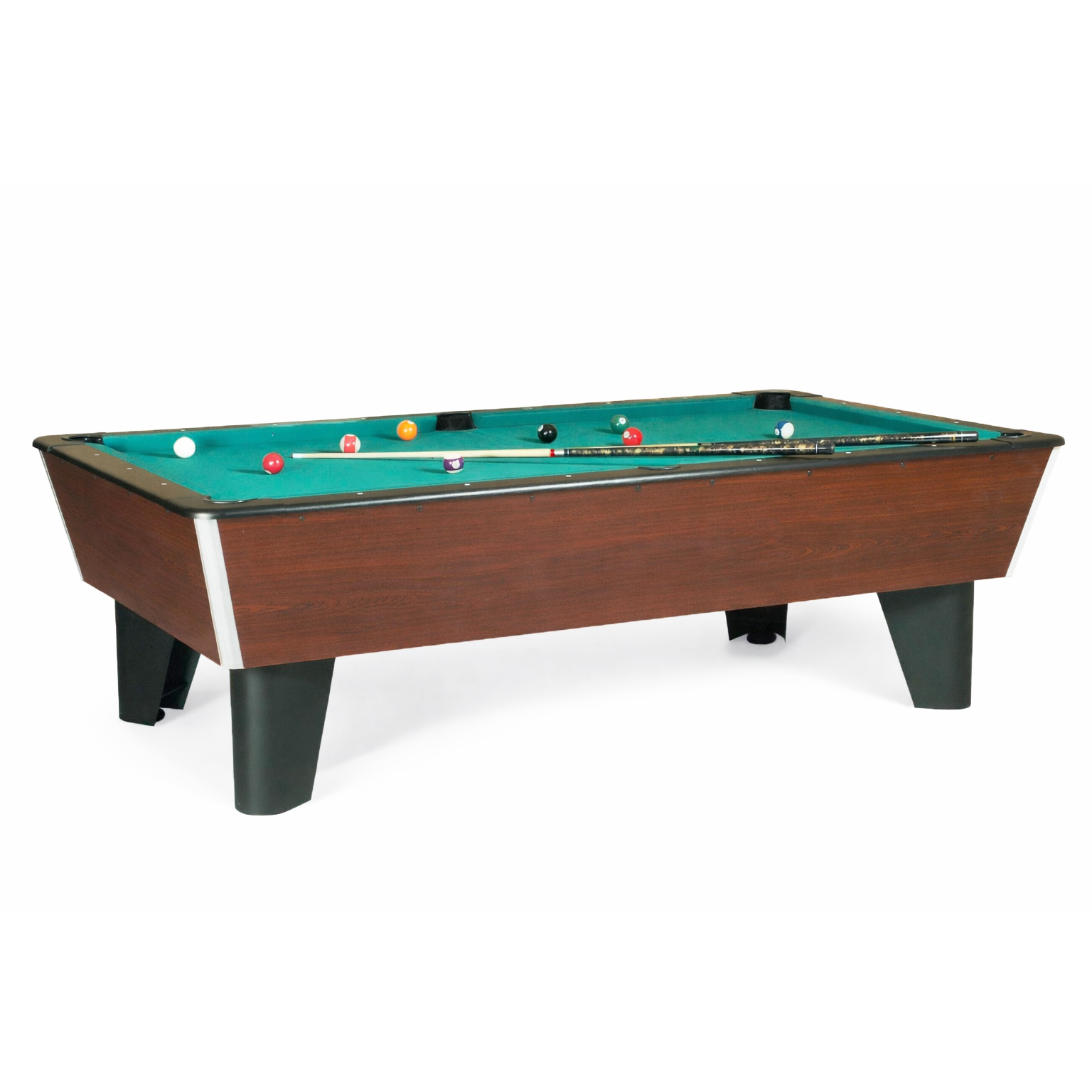 club pool table dark wood green.png