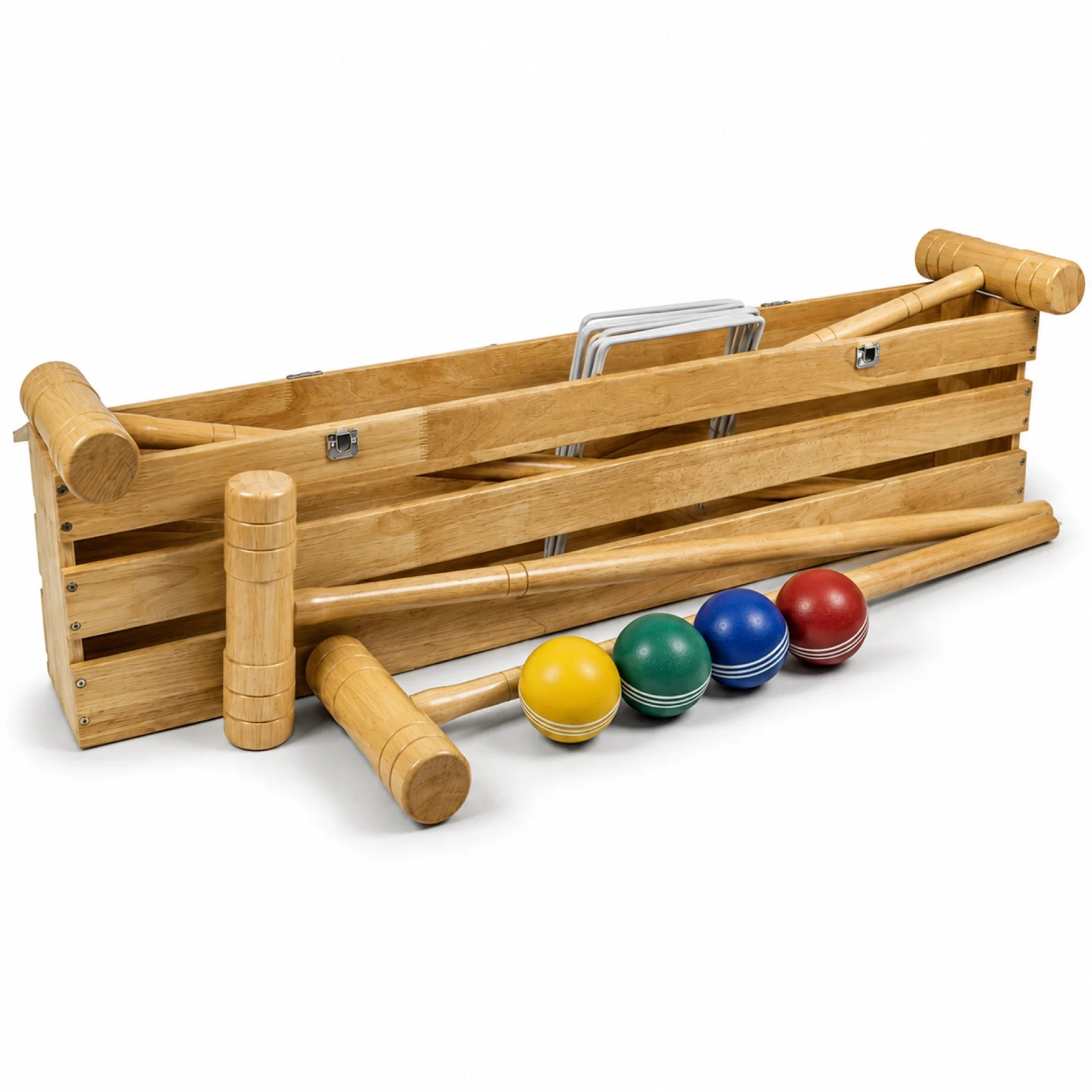Croquet trä med box