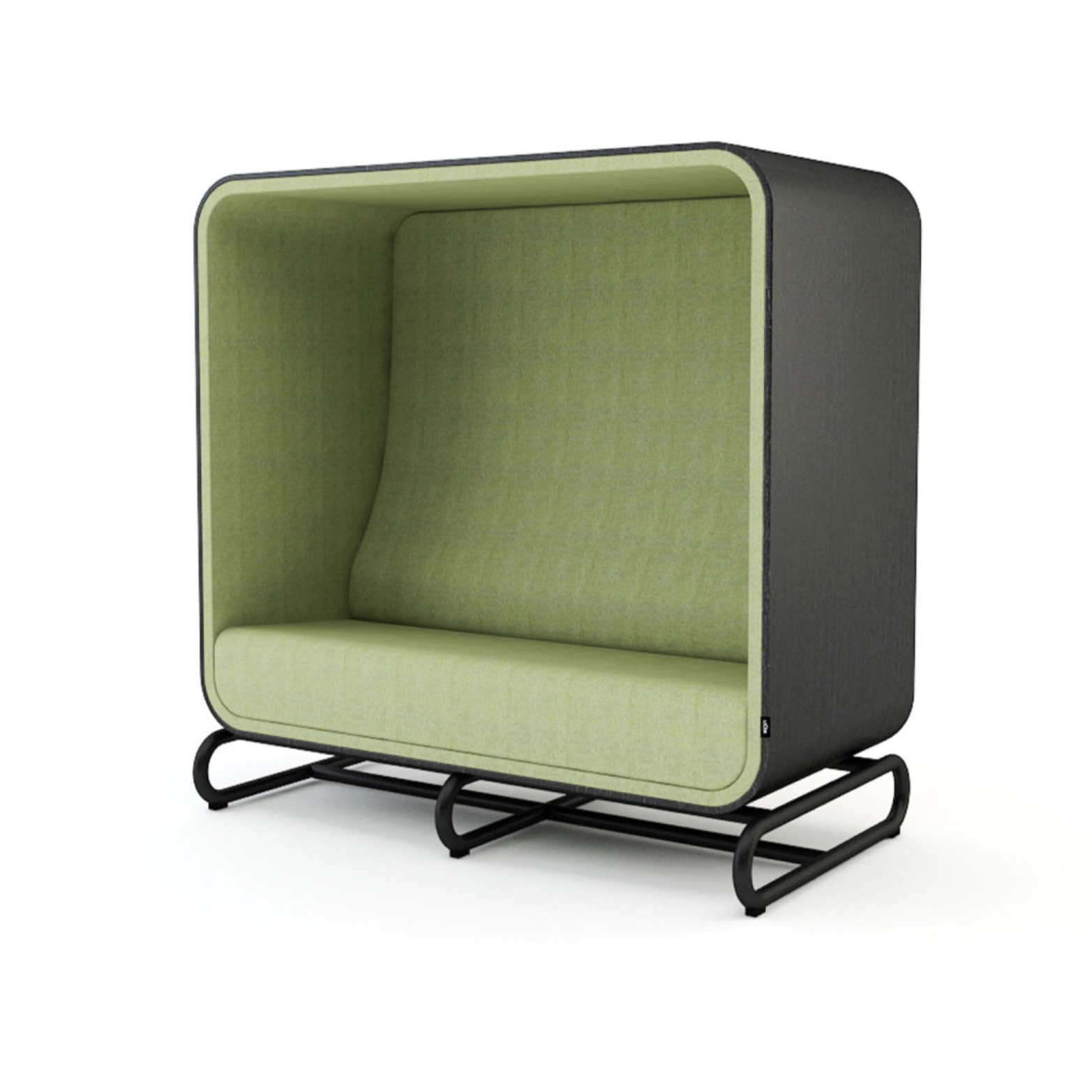 The Box Sofa wooden metal base