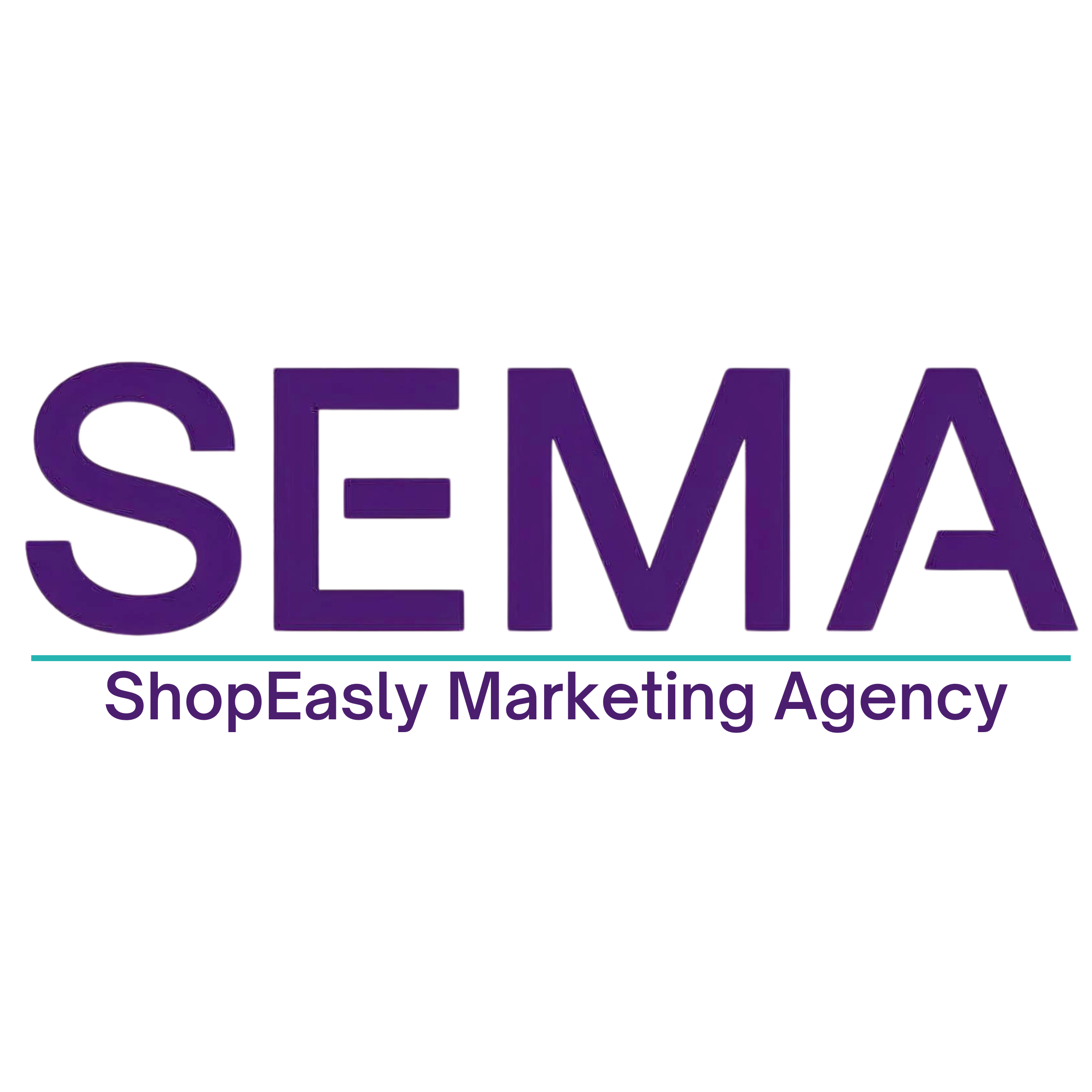SEMA logo in purple with the text ShopEasily Marketing Agency below it.
