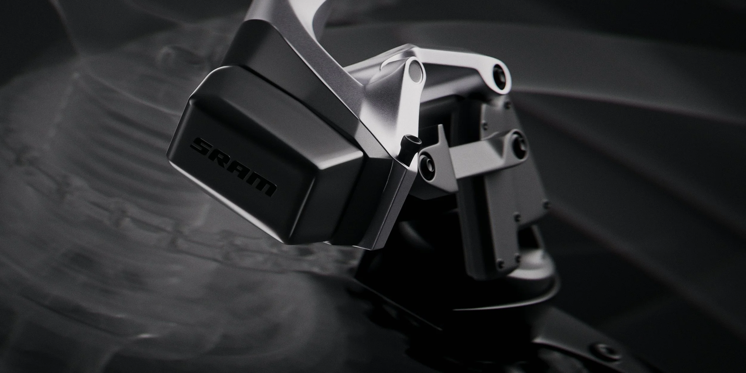 Dettaglio di un componente di ciclismo, SRAM