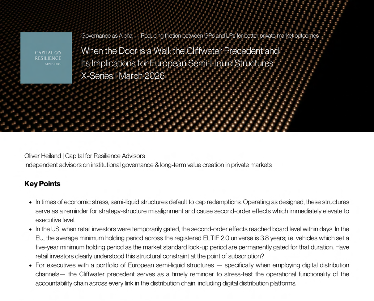 When the Door is a Wall: the Cliffwater Precedent and Its Implications for European Semi-Liquid Structures