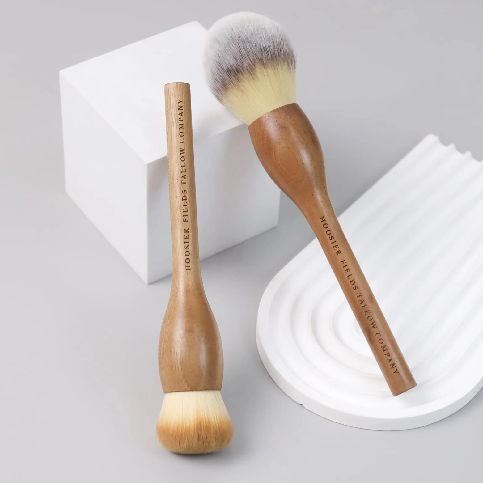 Walnut Goat Hair Makeup Brushes