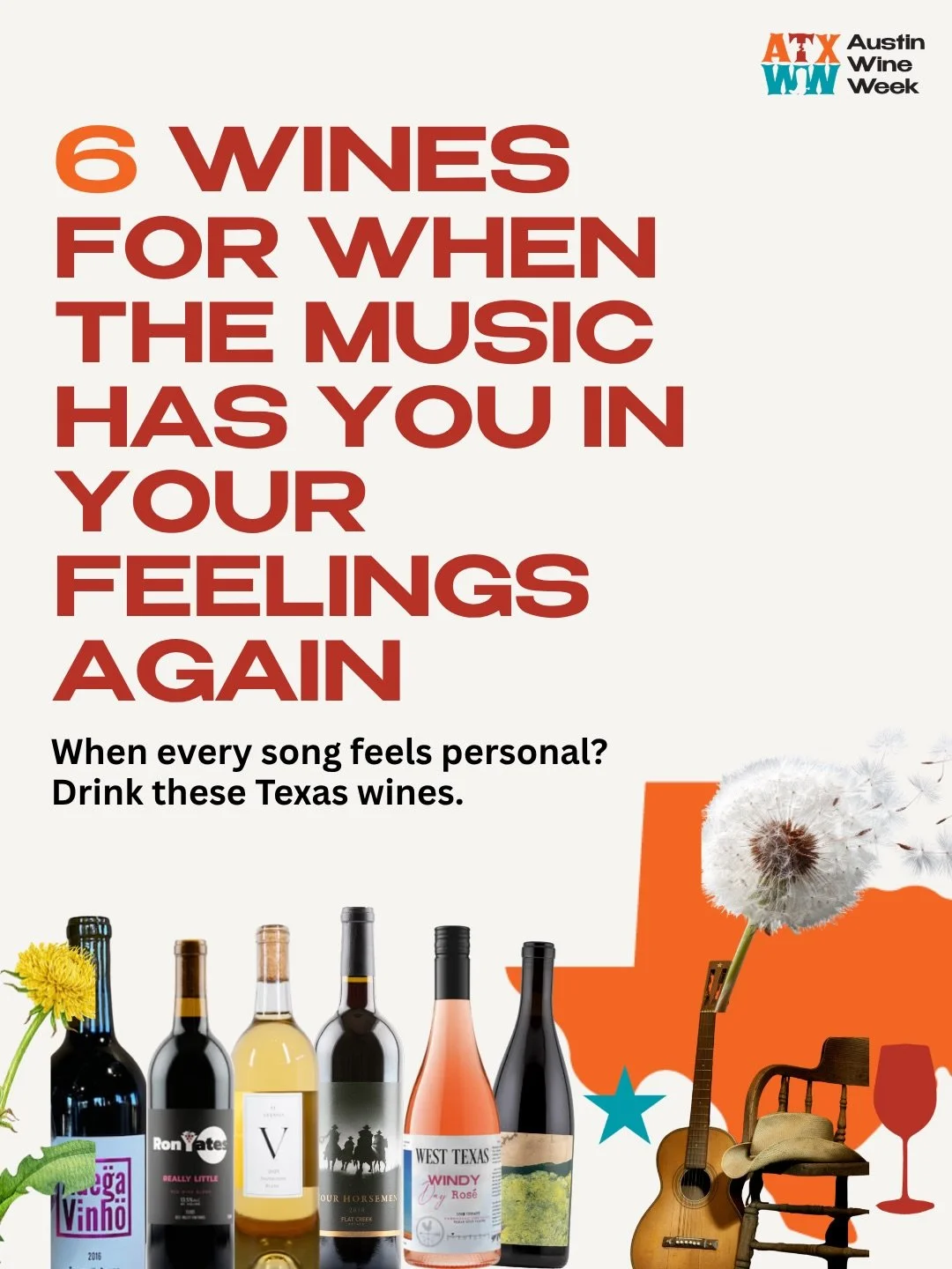 We hear there&rsquo;s a major album drop today. Here&rsquo;s your *emotional support wine lineup* for music that gets you in your feelings 🍷💁&zwj;♀️

We feature six Texas to turn to when the music&rsquo;s got you in your feeling. If we&rsquo;re bei