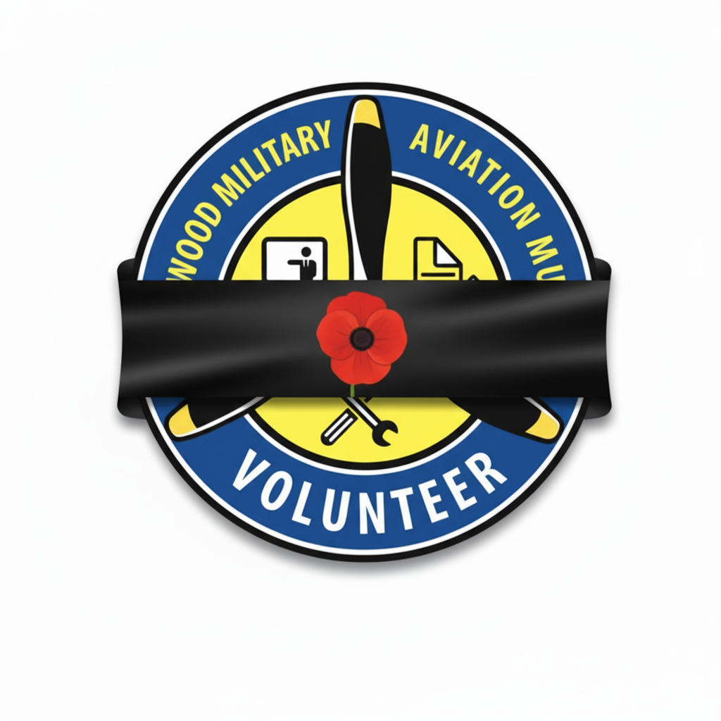 Greenwood Military Aviation Museum volunteer remembrance logo. Designed in remembrance for those who helped shape and build the museum to what it is today. 