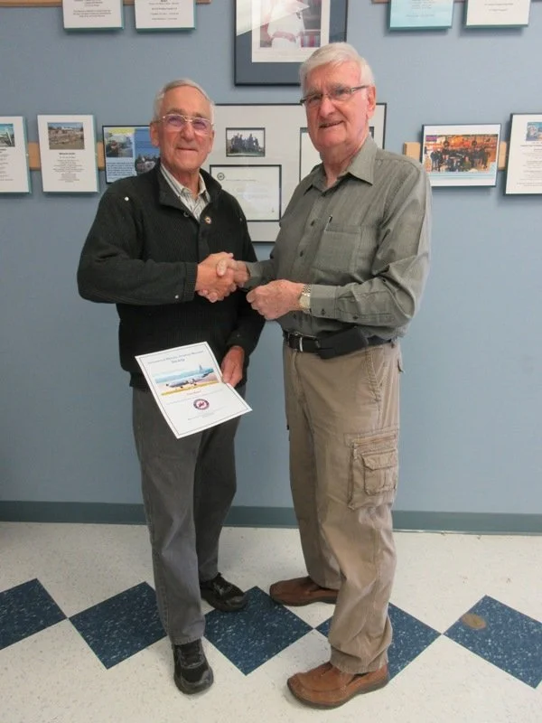  Life membership David Coward, a new Greenwood Military Aviation Museum Society volunteer and the current museum librarian, was recently inducted as a society life member by chairman Ian Patrick. Life membership bestows all the privileges of the soci