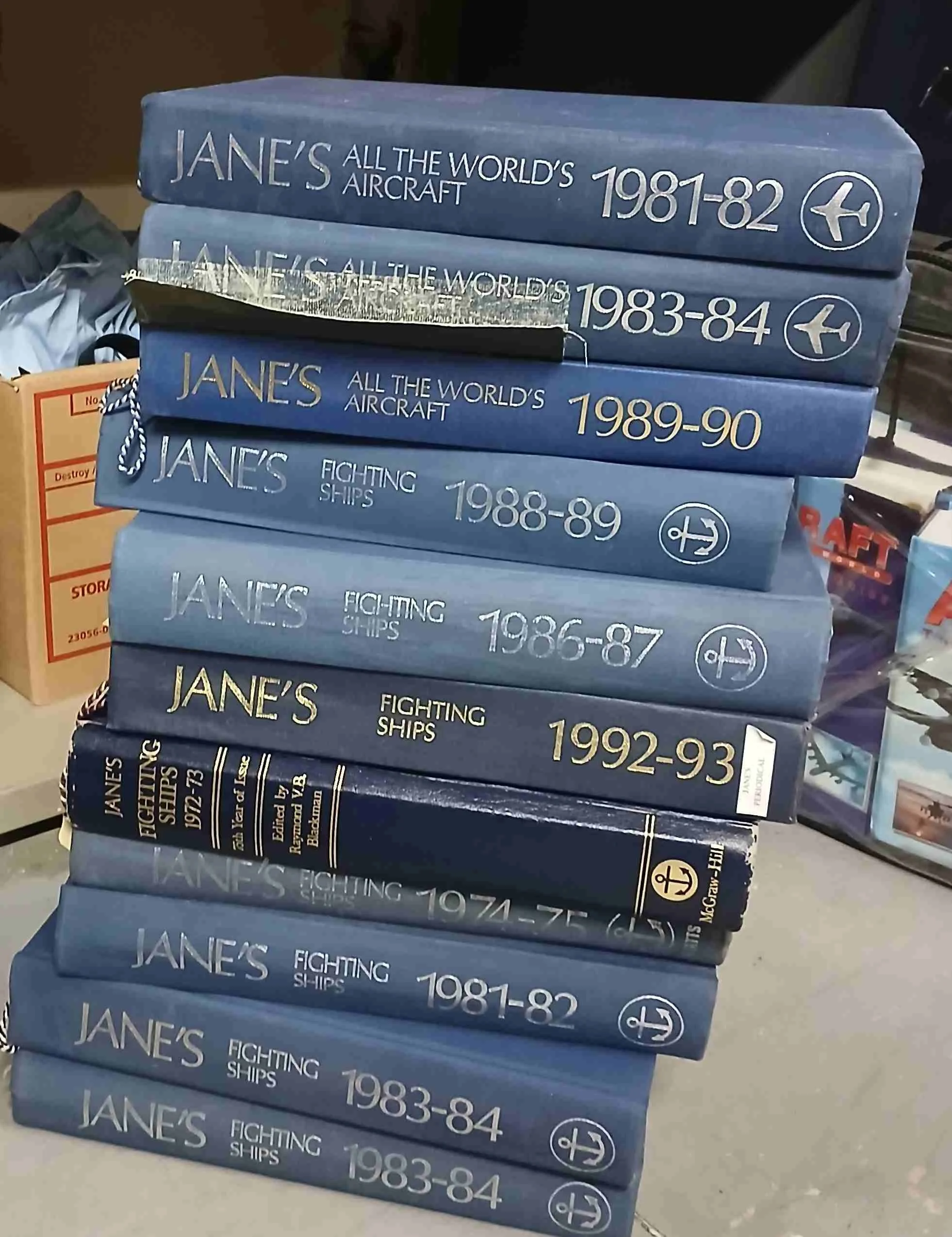 Collection of Jane's Fighting Ships and Aircraft