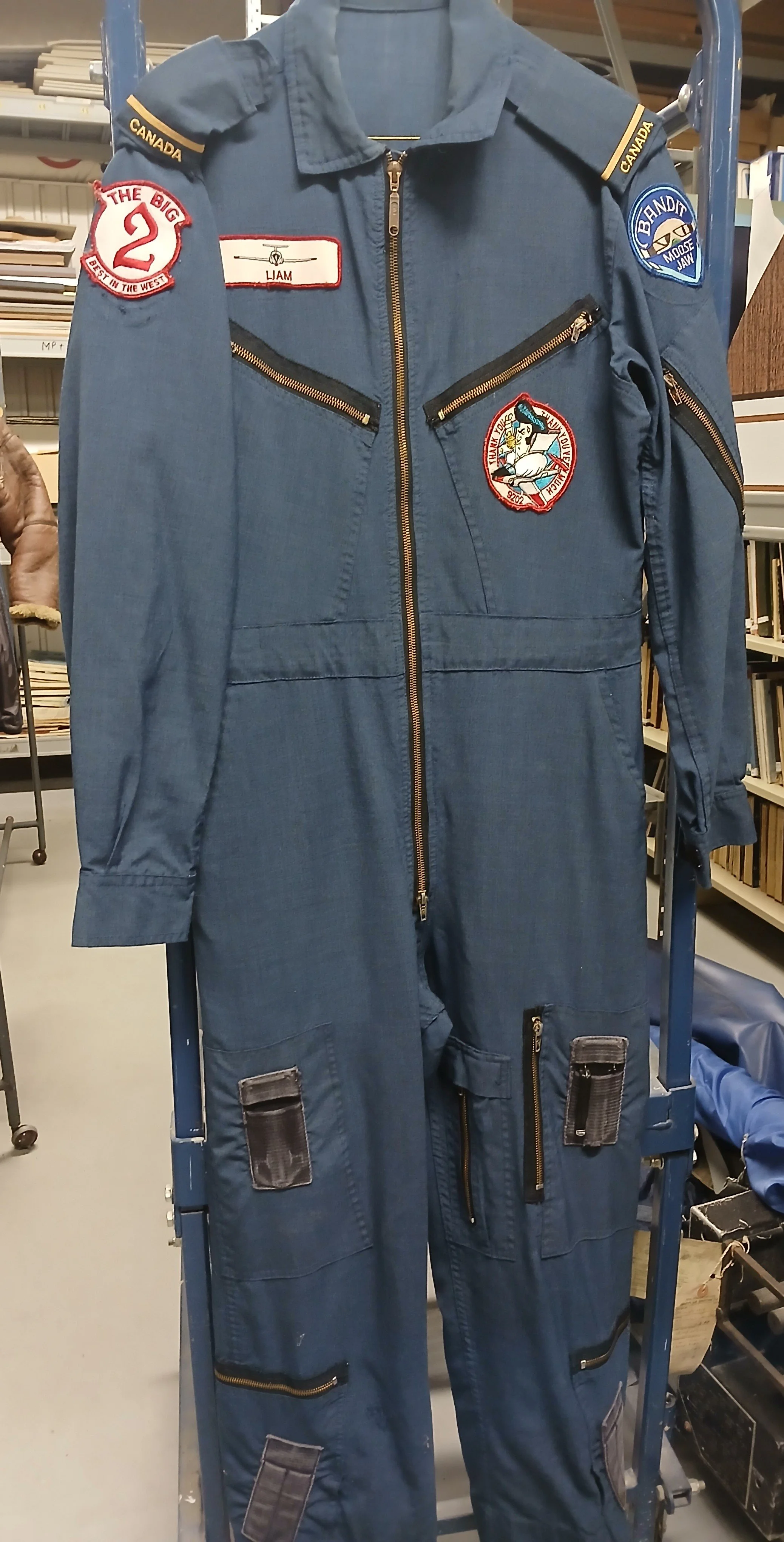 one piece blue flying suit