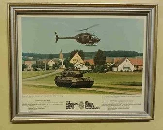 Kiowa Helo & Battle Tank Framed Under Glass 12in x 9.5