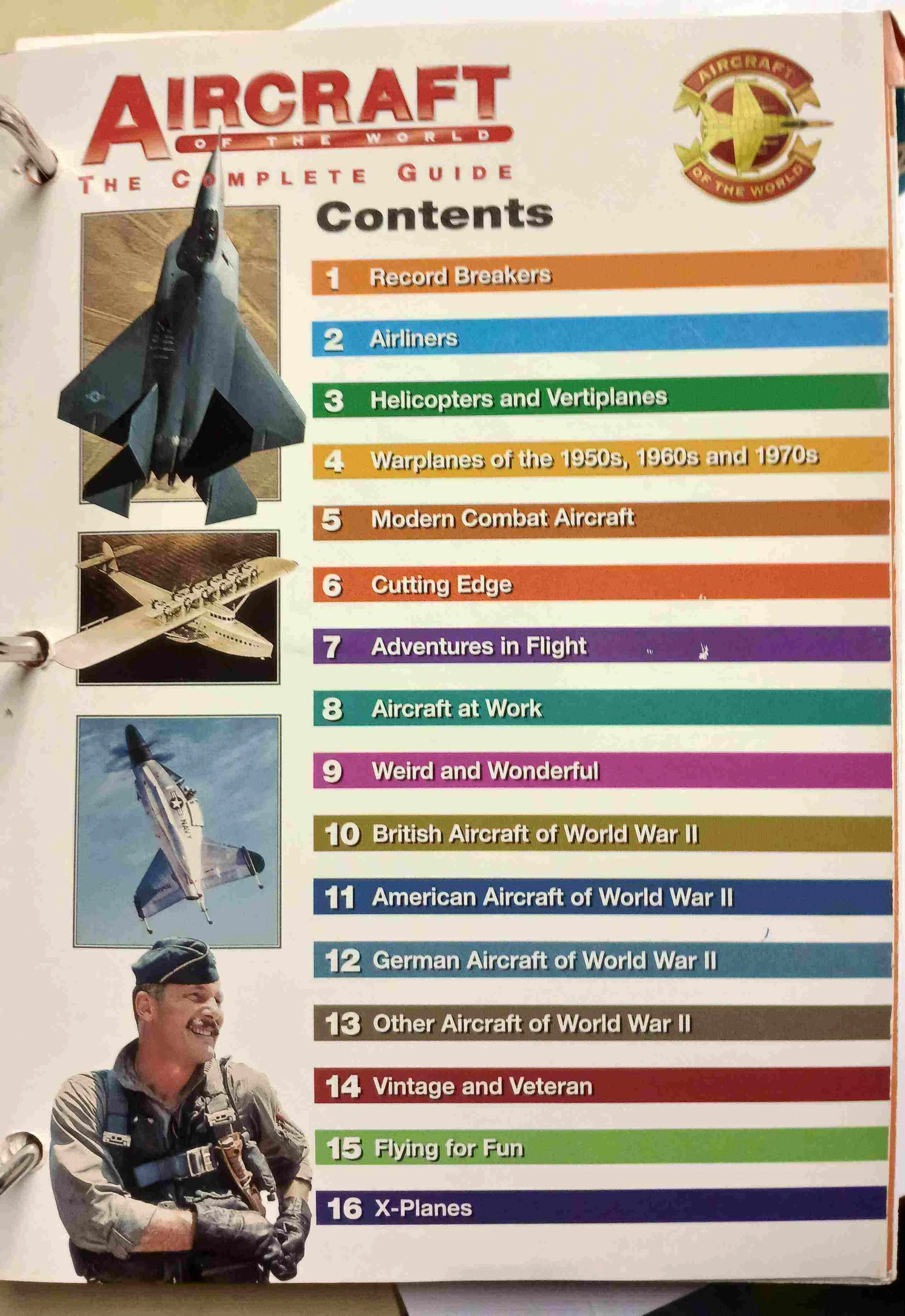 Aircraft Of the World 6 books - Index