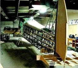 View of the fuselage and tail components.