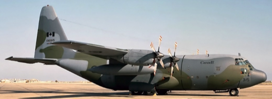 Hercules on runway overseas