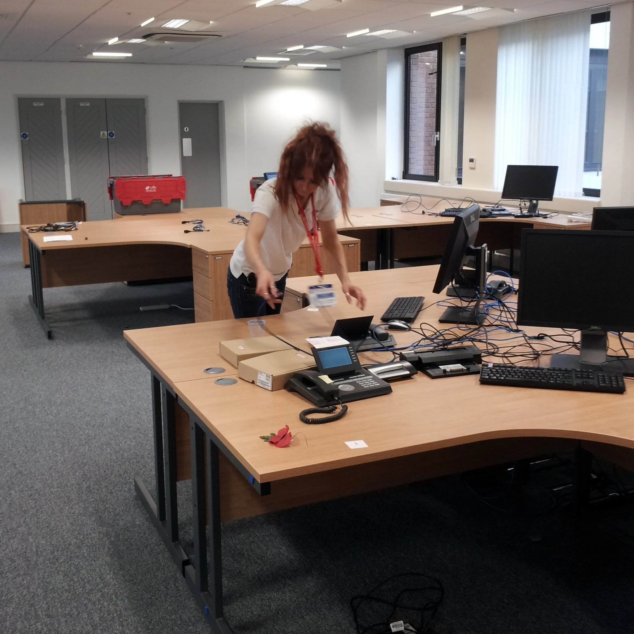 Professional removalist preapring an office for coporate move
