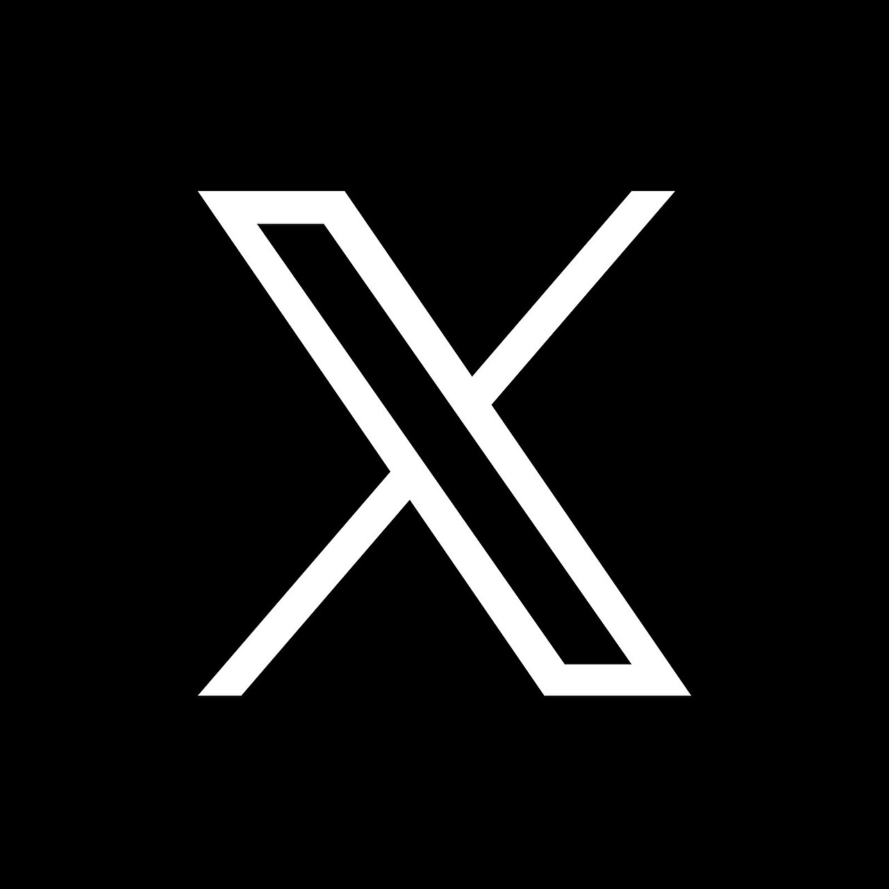 Stylized black and white geometric logo with overlapping 'X' and 'V' shapes