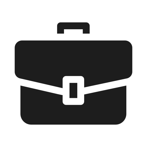 Een blauwe zakelijke tas of aktetas op een zwarte achtergrond.