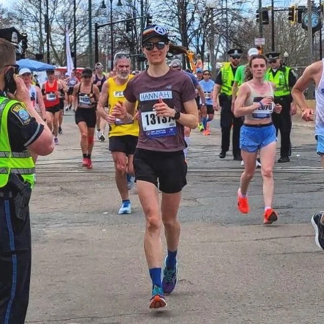 Hannah DePaul running boston marathon