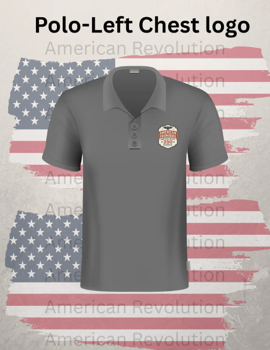 American Founders Heritage Select 250 Bourbon polo shirt