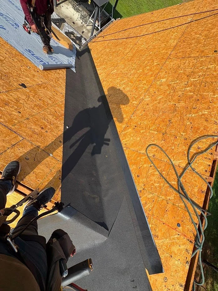 Ice and water shield is installed for extra protection around the roof.