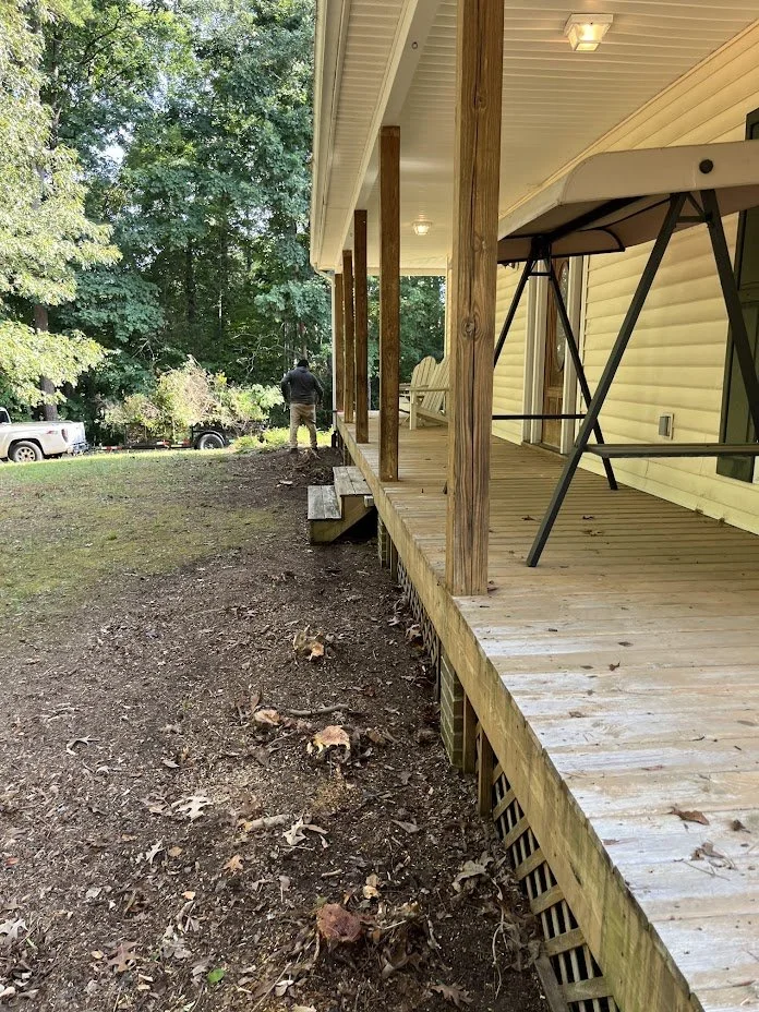 A custom built deck install ads charm and functional outdoor space in the Piedmont Triad NC