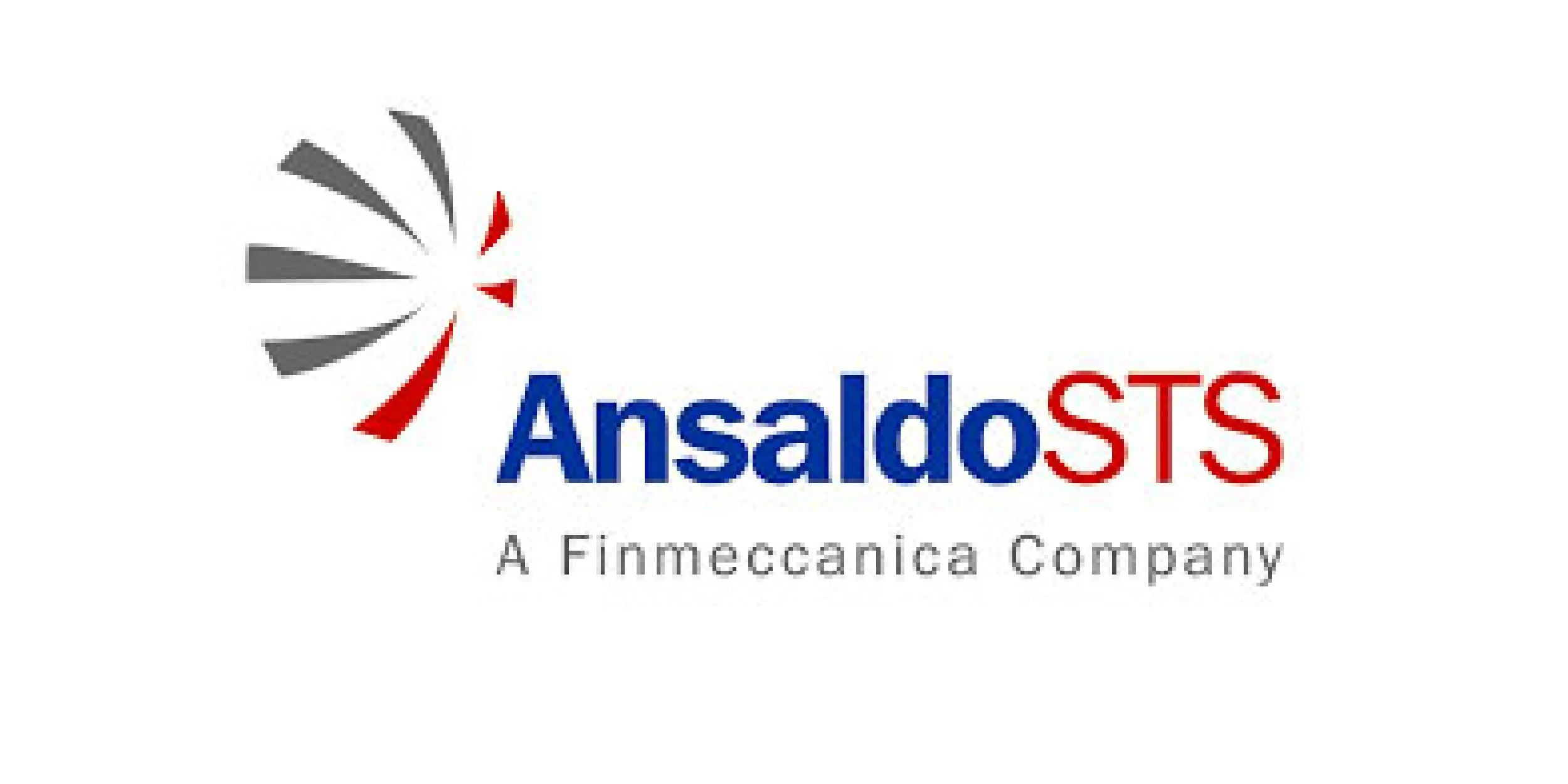 Logo di Ansaldo STS con testo 'A Fimeccanica Company'
