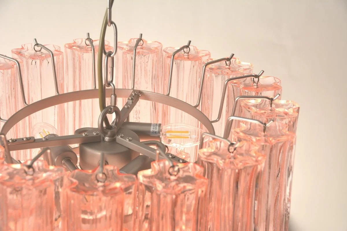 Sezane Chandelier 2 lag (ø49) rosa : krom_8.jpg