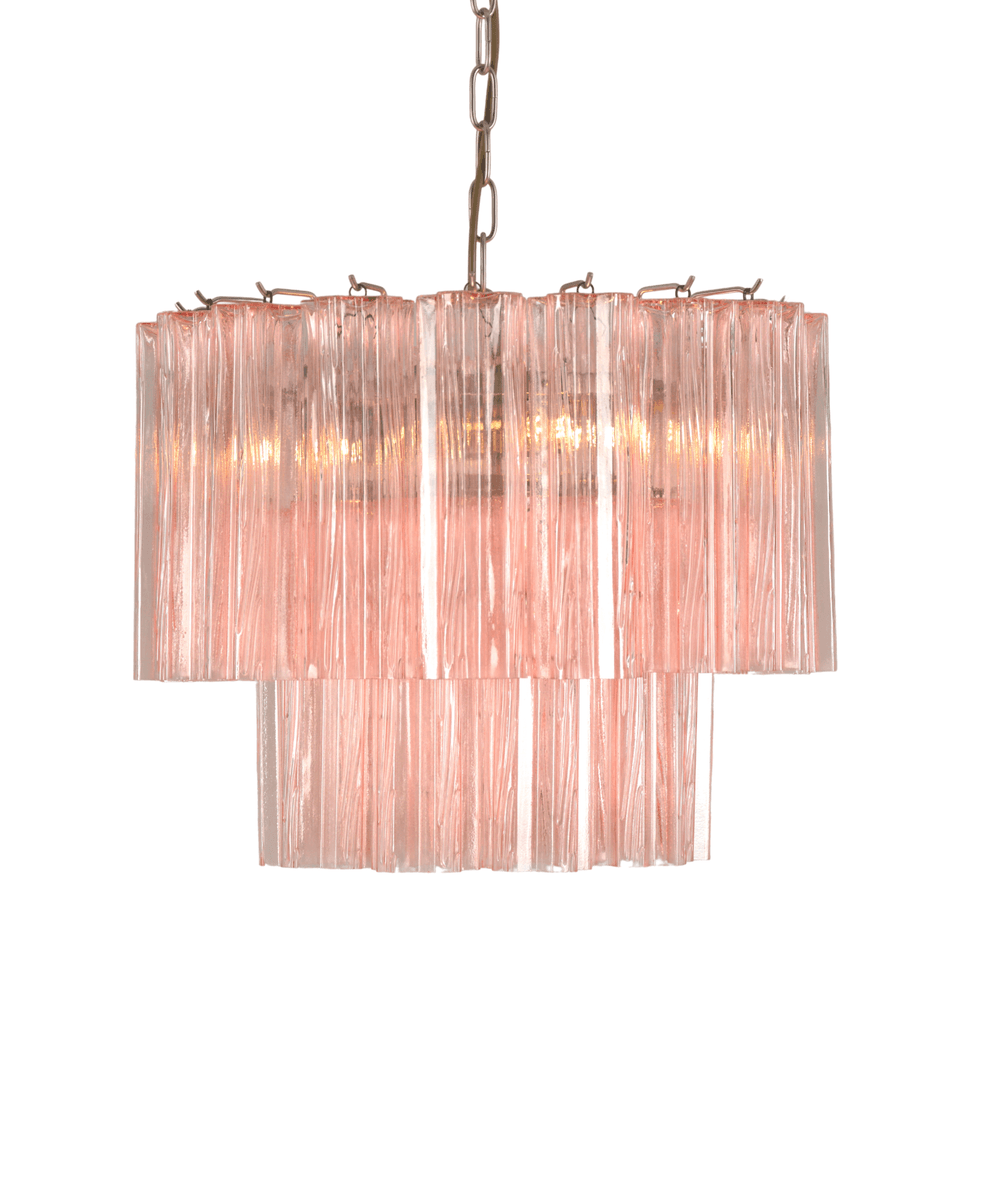 Sezane Chandelier 2 lag (ø49) rosa : krom_1.png
