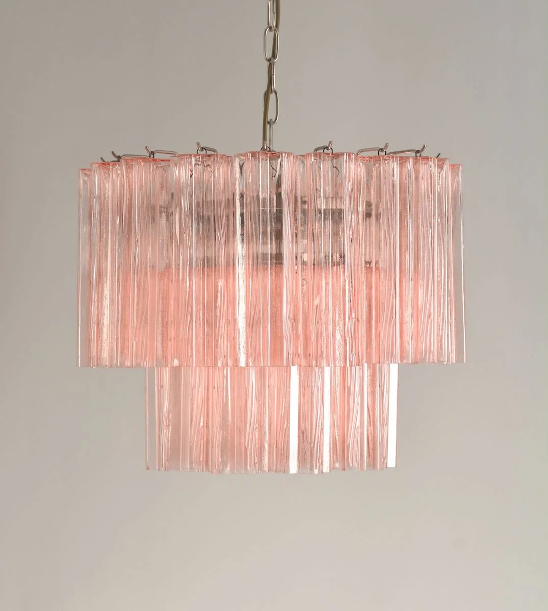 Sezane Chandelier 2 lag (ø49) rosa : krom_3.jpg