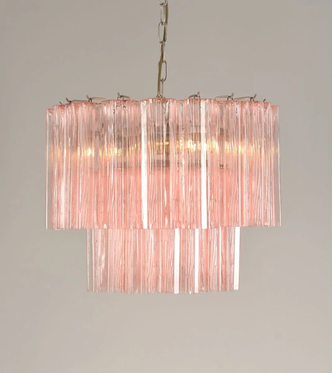 Sezane Chandelier 2 lag (ø49) rosa : krom_2.jpg