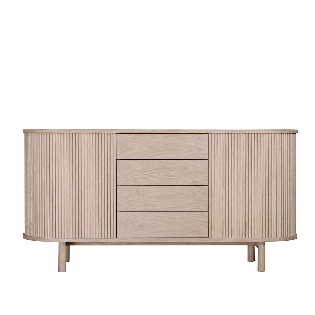 Noor skjenk 2 dører 4 skuffer (150x45x75) - hvitvasket eik