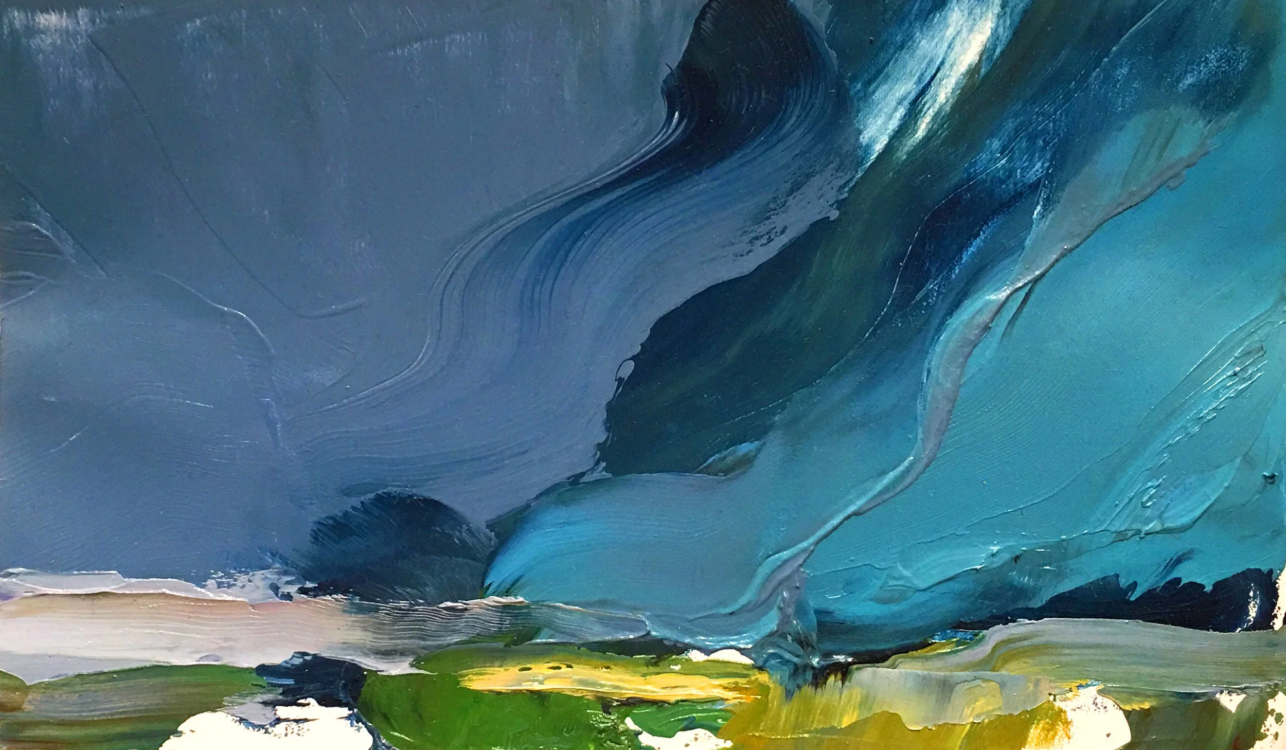 Temperamento oil painting on canvas landscape