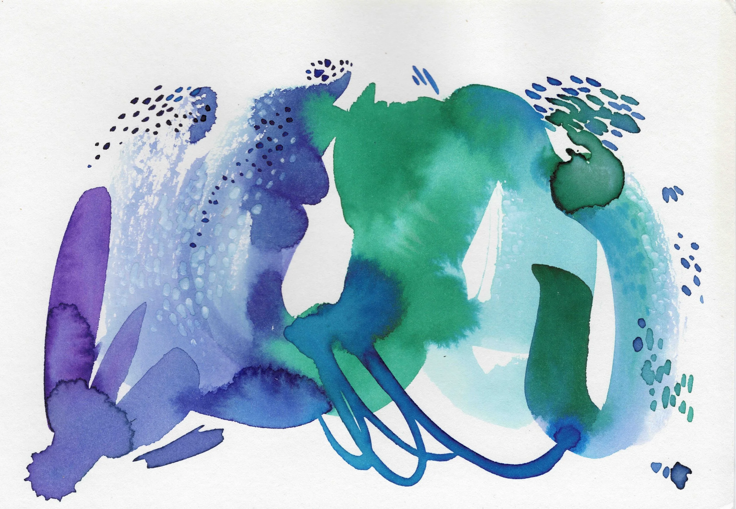 21 cm x 14.6 cm
Watercolor and pencil on paper