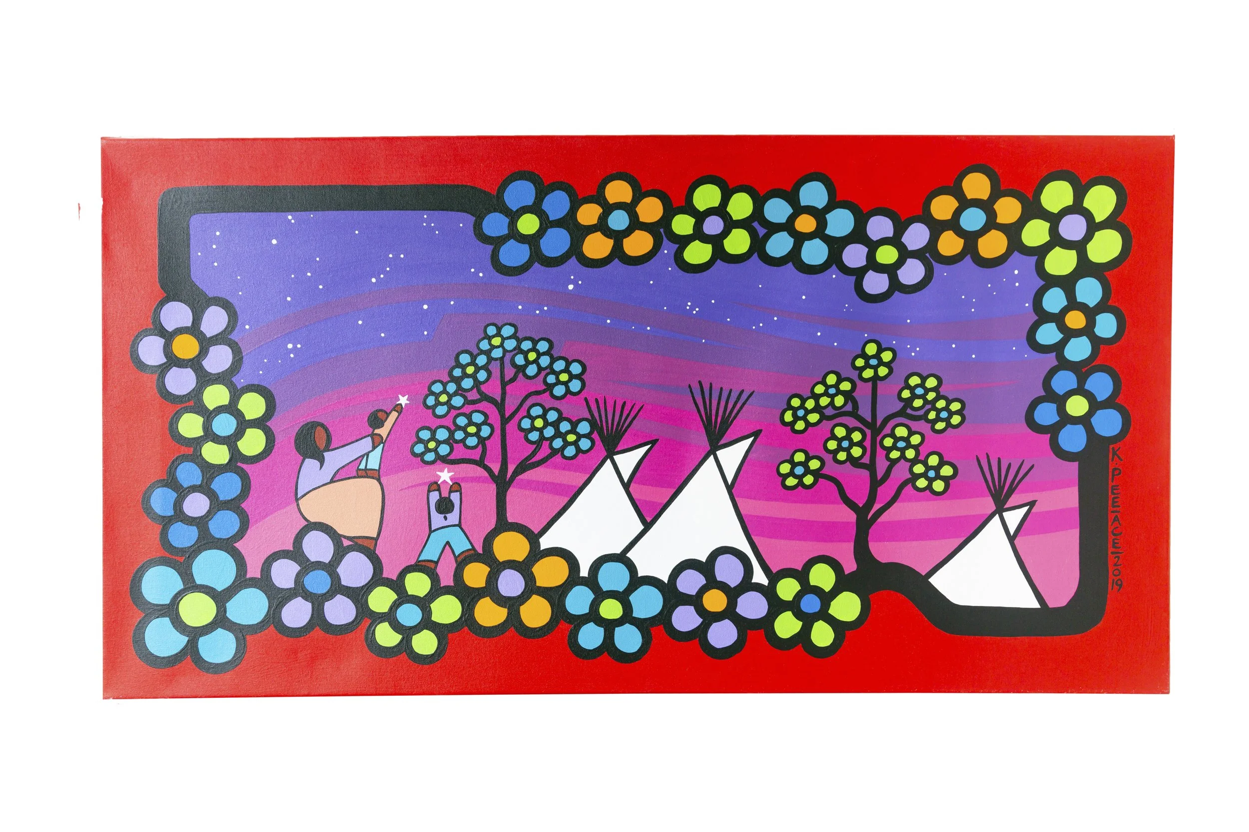 Ken Pee-Ace (Canada), b. 1972, Stars in the garden, 2019.