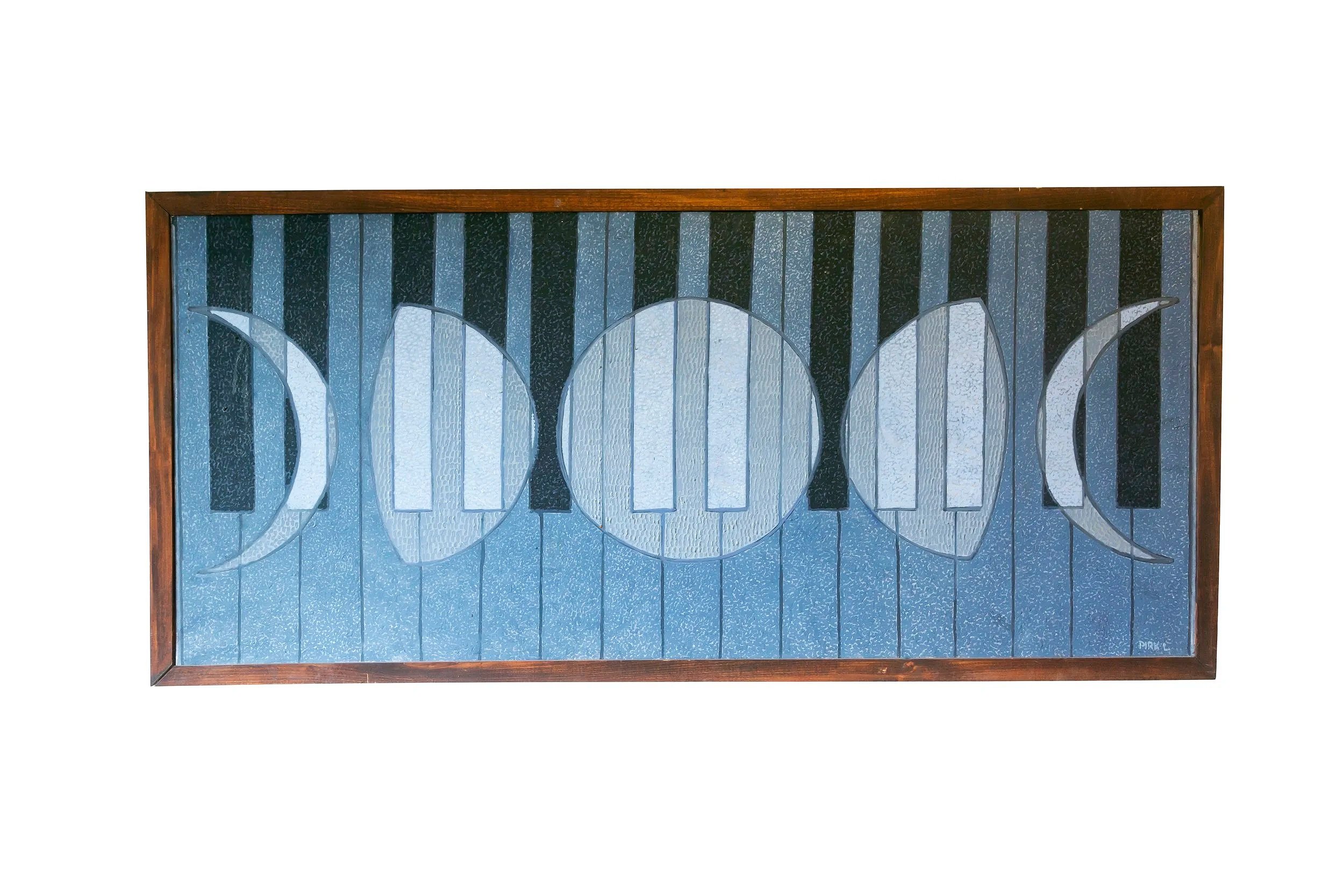 László Pirk (Hungary), b. 1953, Piano Frieze II (Moon), 2019.