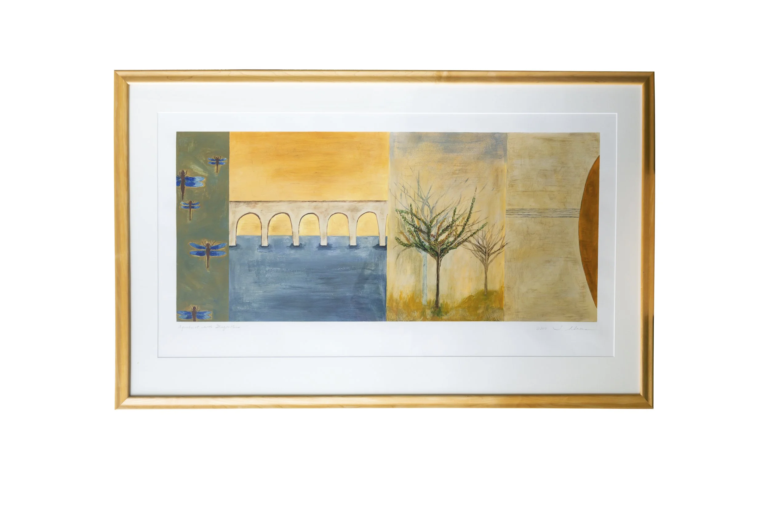 Tracey Adams (USA), b. 1954, Aqueduct with  dragonflies, 2003.