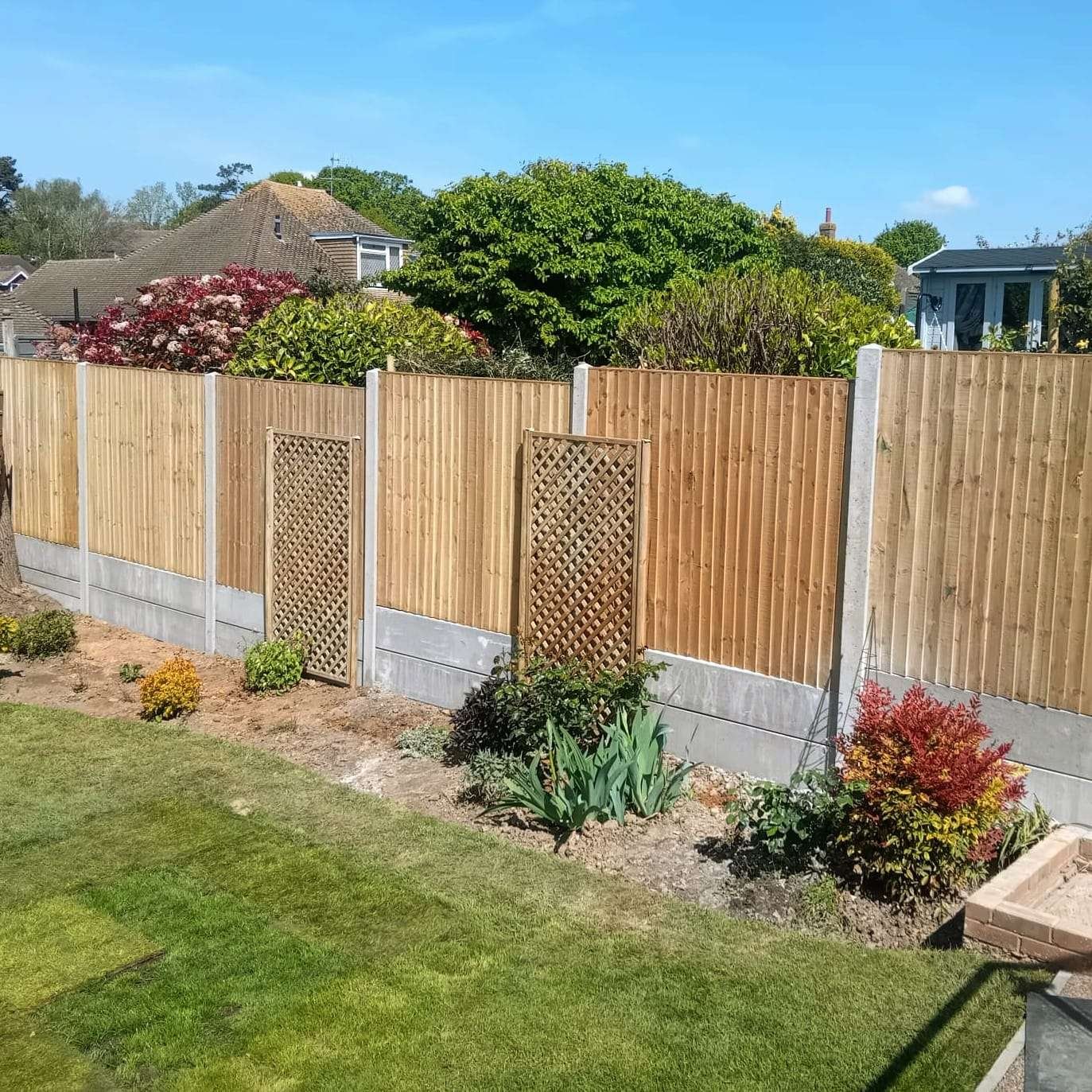 Fencing & trellis installed for a garden in Sussex by AG Home & Gardens