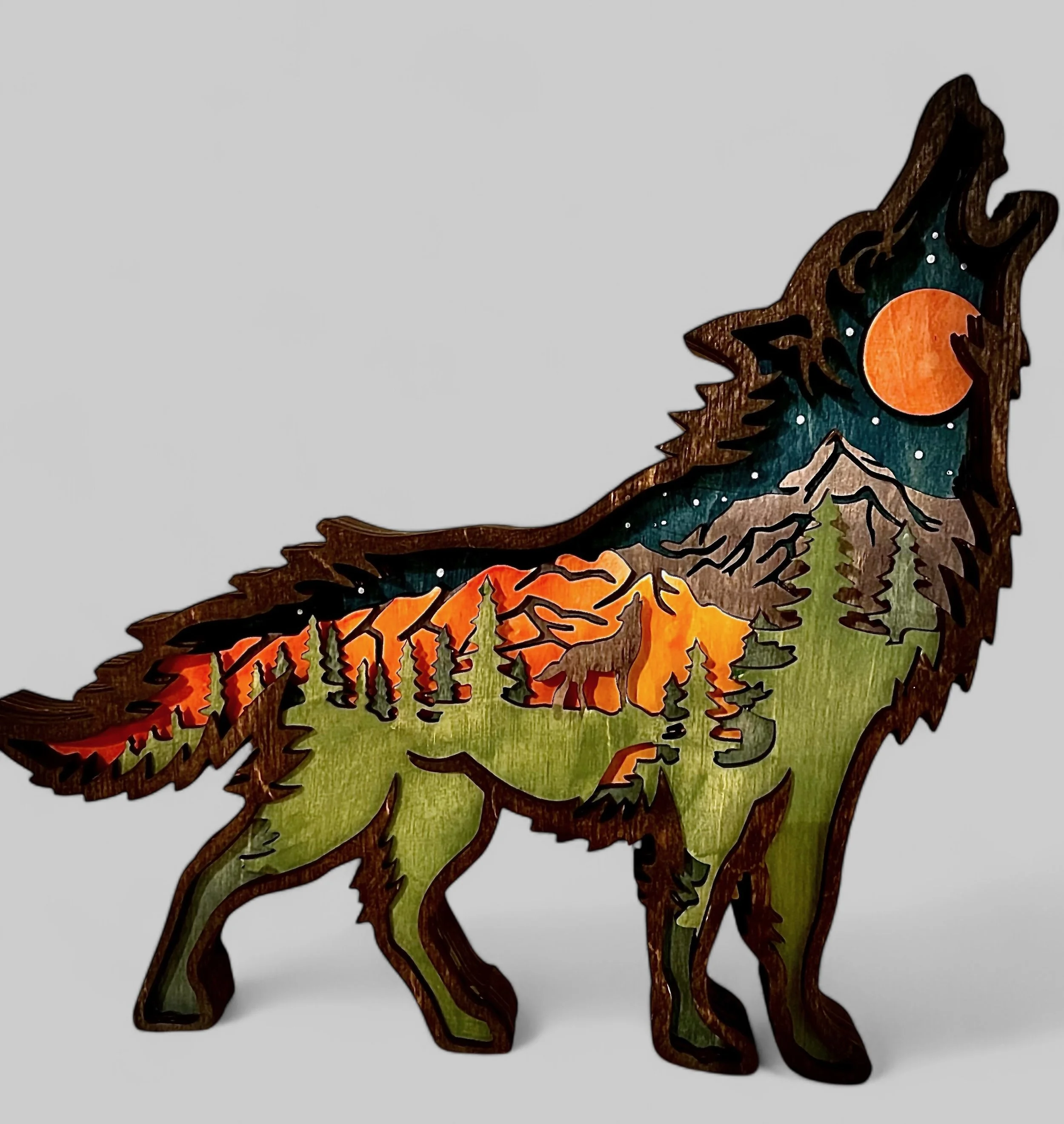 Harvest Moon Wolf. Available in two sizes.