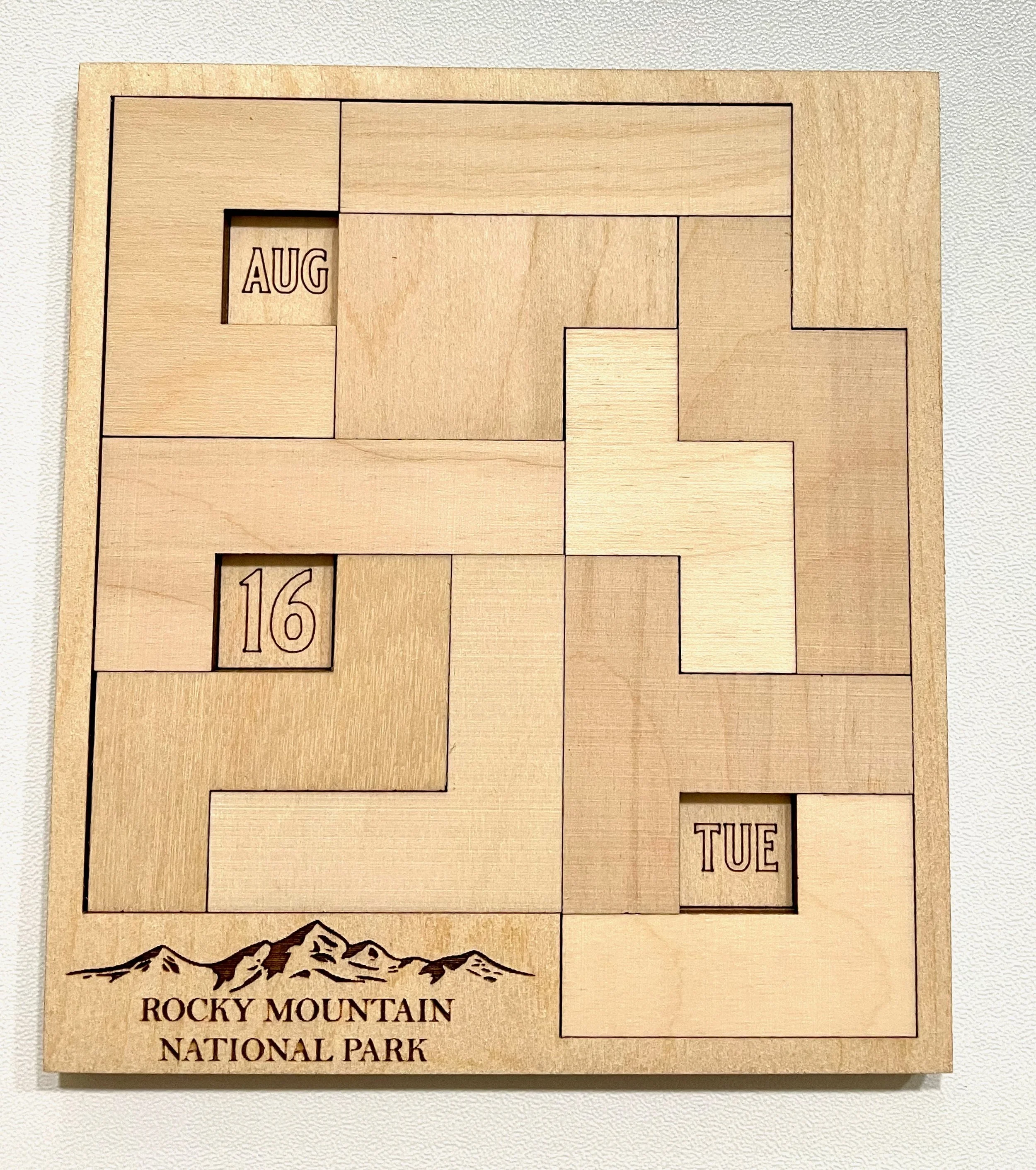 Daily Calendar Puzzle Perpetual Calendar. Fully Customizable.